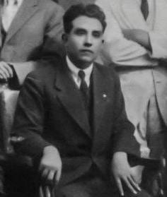 A black-and-white studio portrait of Blessed Anacleto González Flores taken in 1919 AD.
